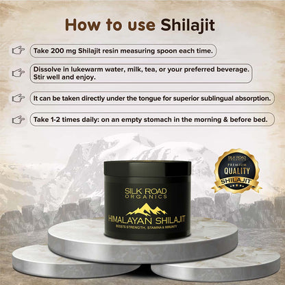 🌿 Pure Himalayan Shilajit Resin | Mineral-Rich Natural Resin | Measuring Spoon Included