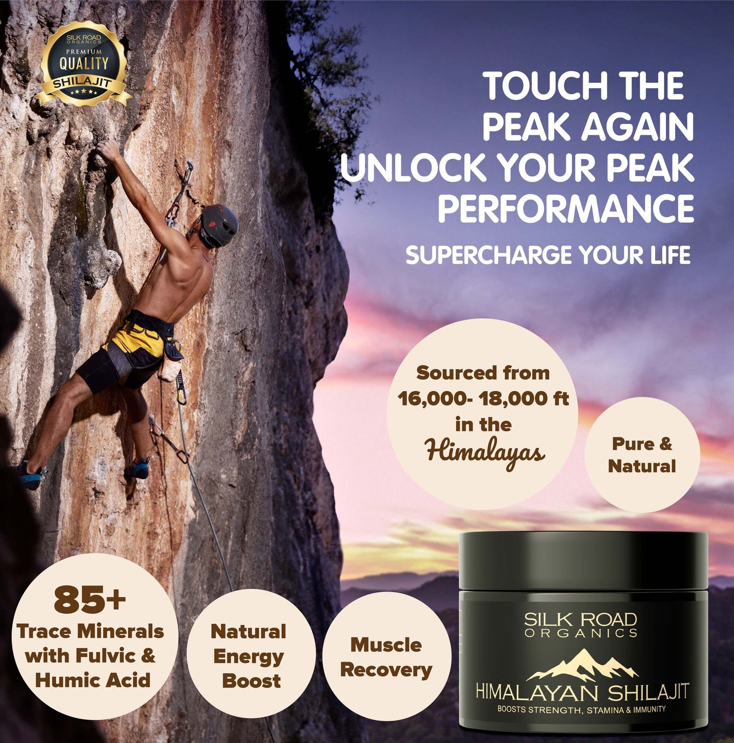 🌿 Pure Himalayan Shilajit Resin | Mineral-Rich Natural Resin | Measuring Spoon Included