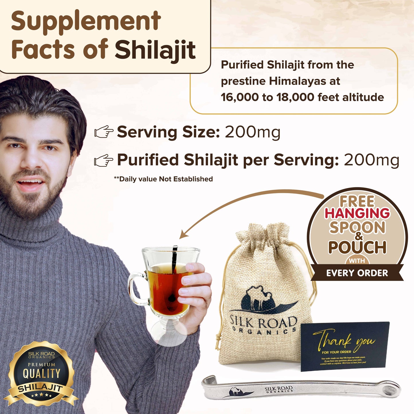 🌿 Pure Himalayan Shilajit Resin | Mineral-Rich Natural Resin | Measuring Spoon Included