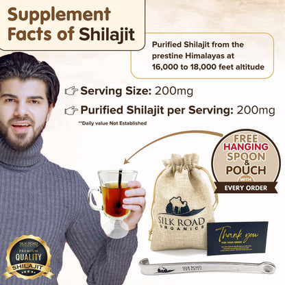 🌿 Pure Himalayan Shilajit Resin | Mineral-Rich Natural Resin | Measuring Spoon Included