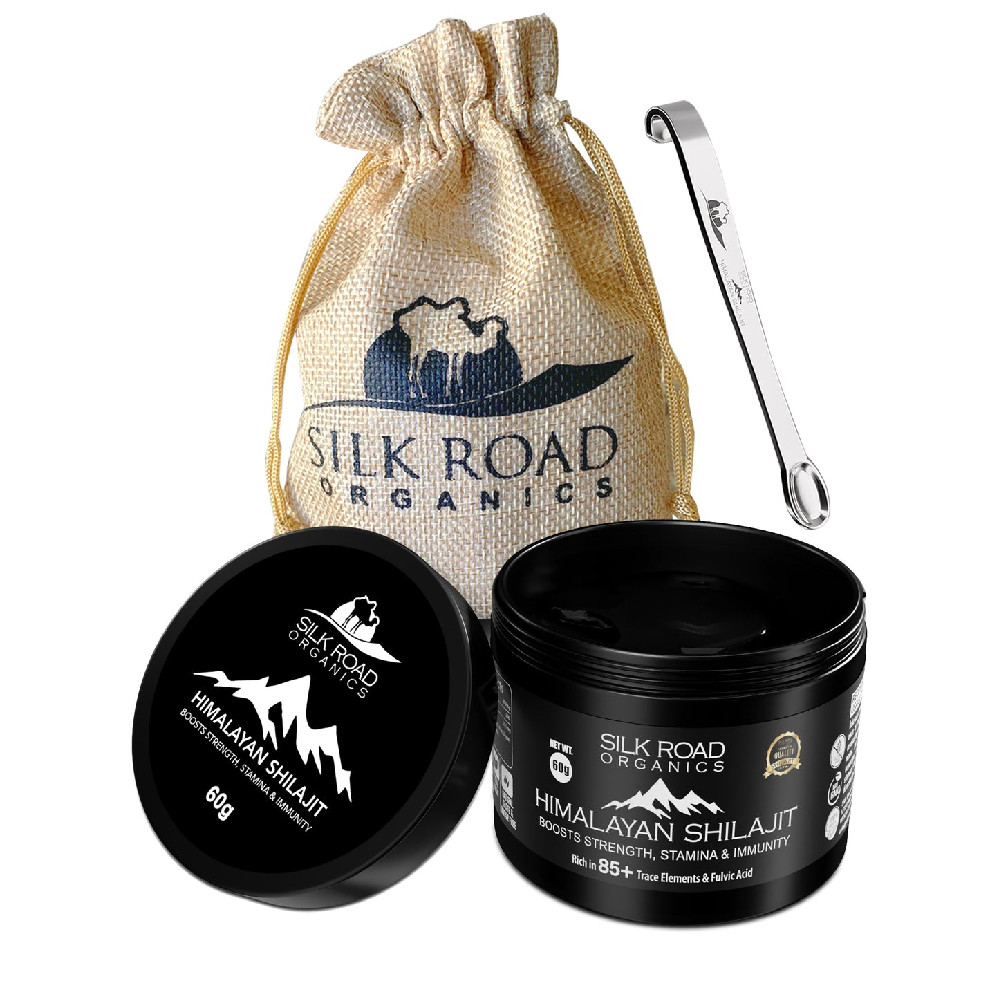 🌿 Pure Himalayan Shilajit Resin 35g | Fulvic Acid & Trace Minerals | Measuring Spoon Included