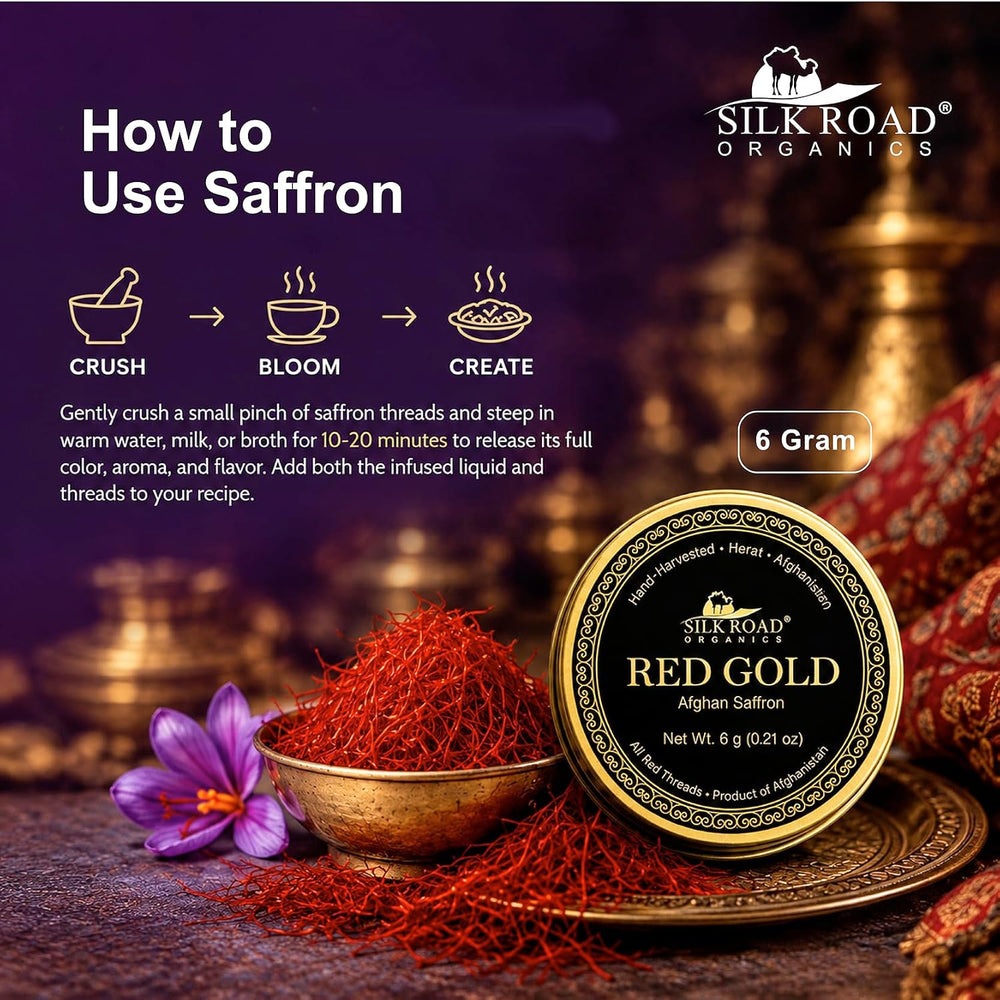 Red Gold Afghan Saffron 6 Grams Package