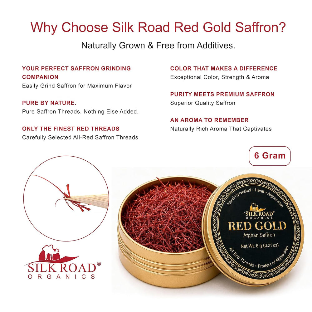 Red Gold Afghan Saffron 6 Grams Package