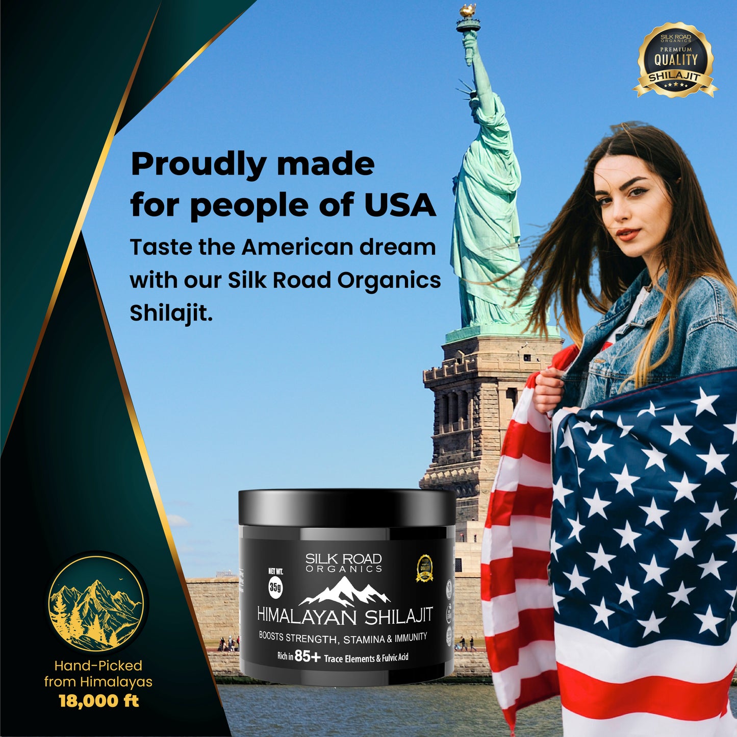 🌿 Pure Himalayan Shilajit Resin 35g | Fulvic Acid & Trace Minerals | Measuring Spoon Included