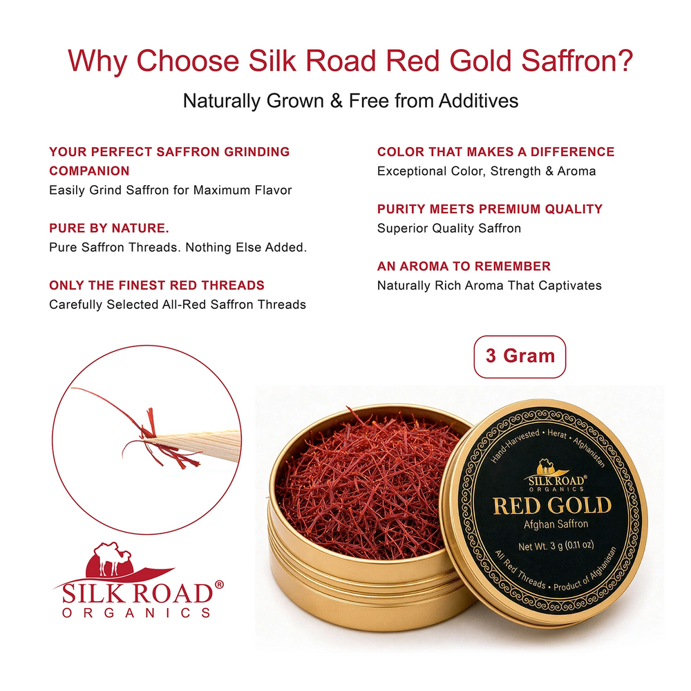 Red Gold Afghan Saffron 3 Grams Package