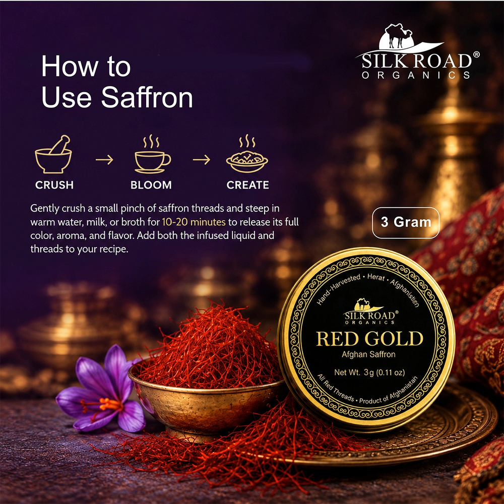 Red Gold Afghan Saffron 3 Grams Package