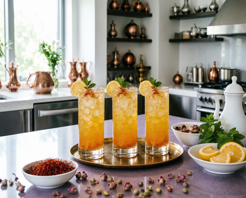 Frostbite Saffron Mocktails