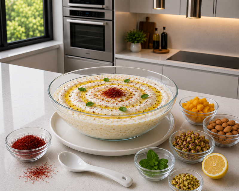 Fresh Saffron Yogurt Treat