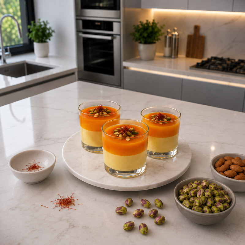 Silken Saffron Pudding