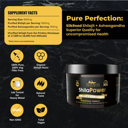 ShilaPower Himalayan Shilajit + Ashwagandha