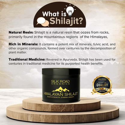 🌿 Pure Himalayan Shilajit Resin | Mineral-Rich Natural Resin | Measuring Spoon Included